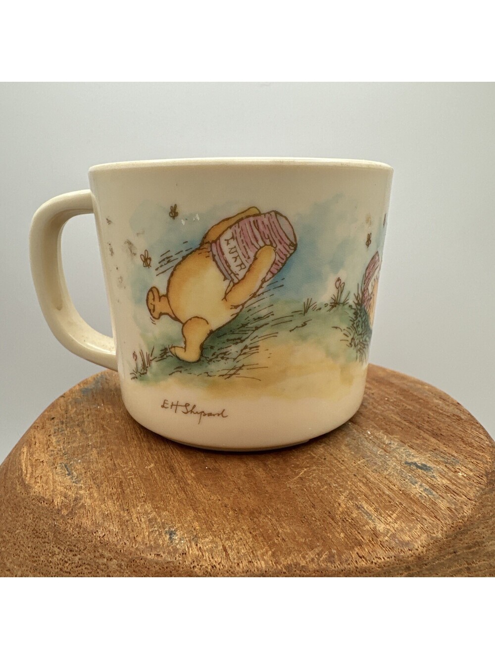 Vintage Disney Winnie the Pooh Kids Cup Mug Selandia Melamine Plastic 1990s